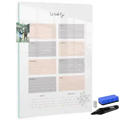Ugeplanner magnetisk tørresletteboard