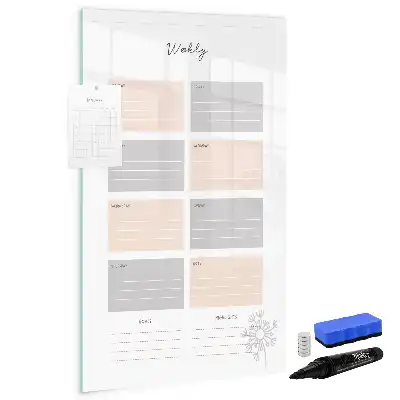 Ugeplanner magnetisk tørresletteboard
