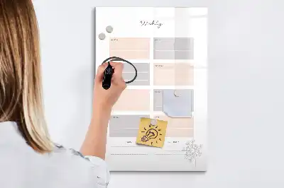 Ugeplanner magnetisk tørresletteboard