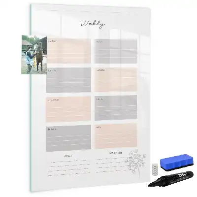 Ugeplanner magnetisk tørresletteboard