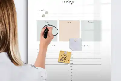 Magnetisk whiteboard til daglig planlægning tørreslette-tavle til dagens gøremål