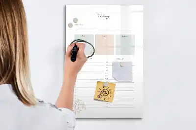 Magnetisk whiteboard til daglig planlægning tørreslette-tavle til dagens gøremål