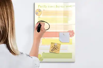 Magnetisk tørresletteboard Menuplanner