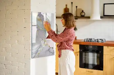 Magnetisk whiteboard i dekorativ marmor-look