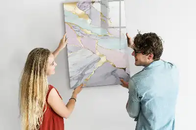 Magnetisk whiteboard i dekorativ marmor-look