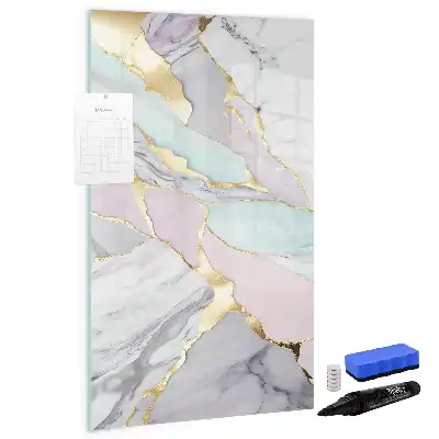 Magnetisk whiteboard i dekorativ marmor-look