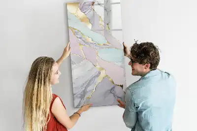 Magnetisk whiteboard i dekorativ marmor-look