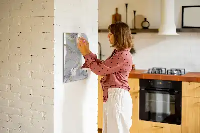Magnetisk whiteboard i dekorativ marmor-look
