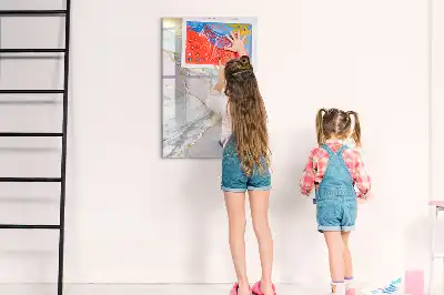 Magnetisk whiteboard i dekorativ marmor-look
