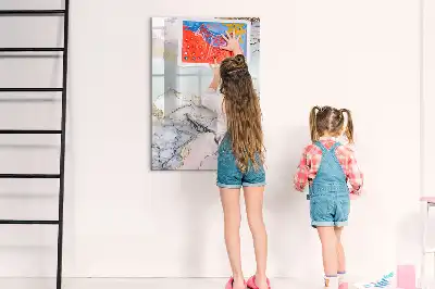 Magnetisk tørretavle i marmor-design