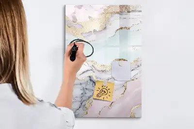 Magnetisk tørretavle i marmor-design