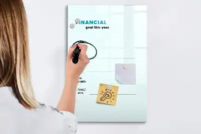 Tørreslette magnetisk board Økonomiplanner