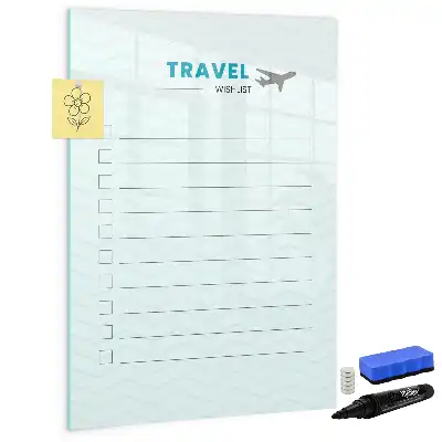 Magnetisk whiteboard til rejseplanlægning tørreslette tavle