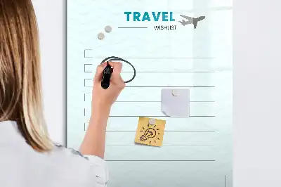Magnetisk whiteboard til rejseplanlægning tørreslette tavle