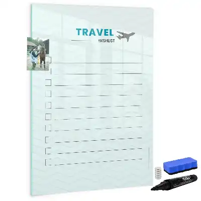 Magnetisk whiteboard til rejseplanlægning tørreslette tavle