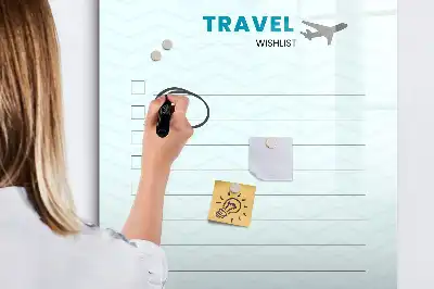 Magnetisk whiteboard til rejseplanlægning tørreslette tavle
