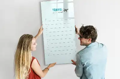 Magnetisk whiteboard til rejseplanlægning tørreslette tavle