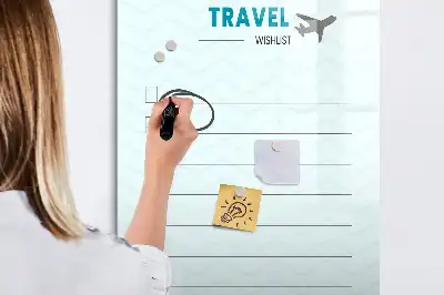 Magnetisk whiteboard til rejseplanlægning tørreslette tavle