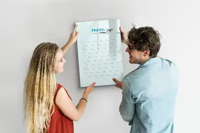 Magnetisk whiteboard til rejseplanlægning tørreslette tavle