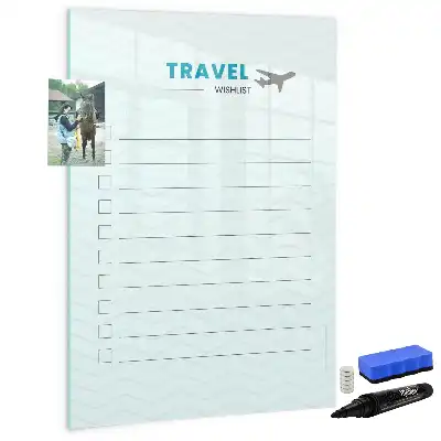 Magnetisk whiteboard til rejseplanlægning tørreslette tavle