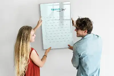 Magnetisk whiteboard til rejseplanlægning tørreslette tavle
