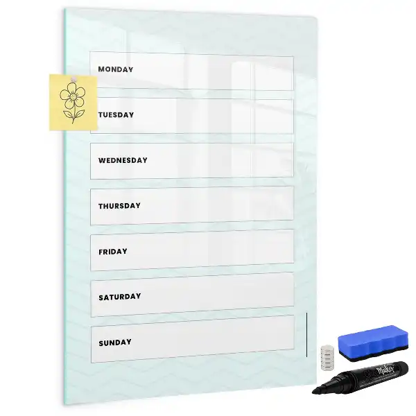 Ugeplanner magnetisk tørresletteboard