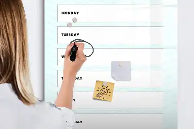 Ugeplanner magnetisk tørresletteboard