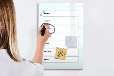 Ugeplanner magnetisk tørresletteboard