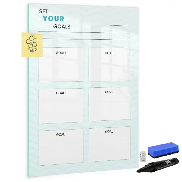 Magnetisk whiteboard til planlægning tørreslettet målplanlægger
