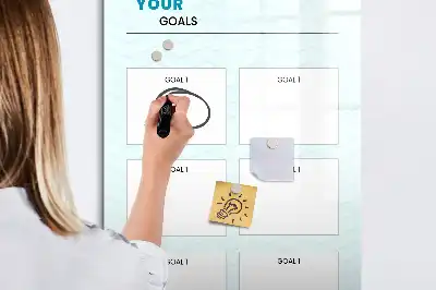 Magnetisk whiteboard til planlægning tørreslettet målplanlægger