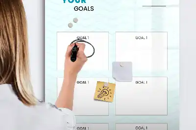 Magnetisk whiteboard til planlægning tørreslettet målplanlægger
