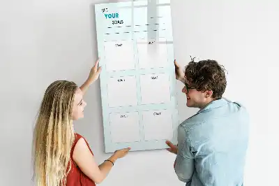 Magnetisk whiteboard til planlægning tørreslettet målplanlægger
