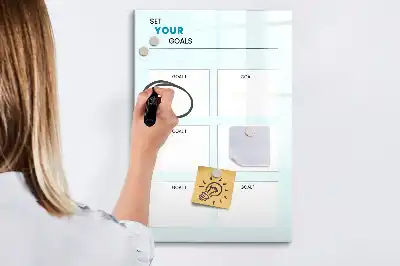 Magnetisk whiteboard til planlægning tørreslettet målplanlægger