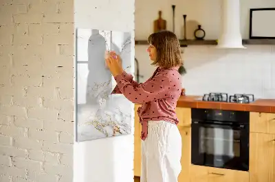 Magnetisk tørresletteboard i dekorativ marmor