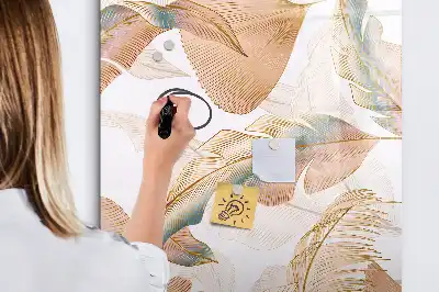 Magnetisk tørretavle med fuglefjedermønster