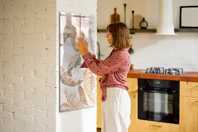 Magnetisk tørretavle med fuglefjedermønster