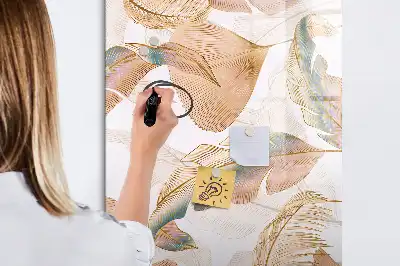 Magnetisk tørretavle med fuglefjedermønster