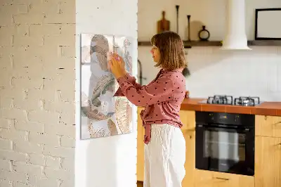 Magnetisk tørretavle med fuglefjedermønster