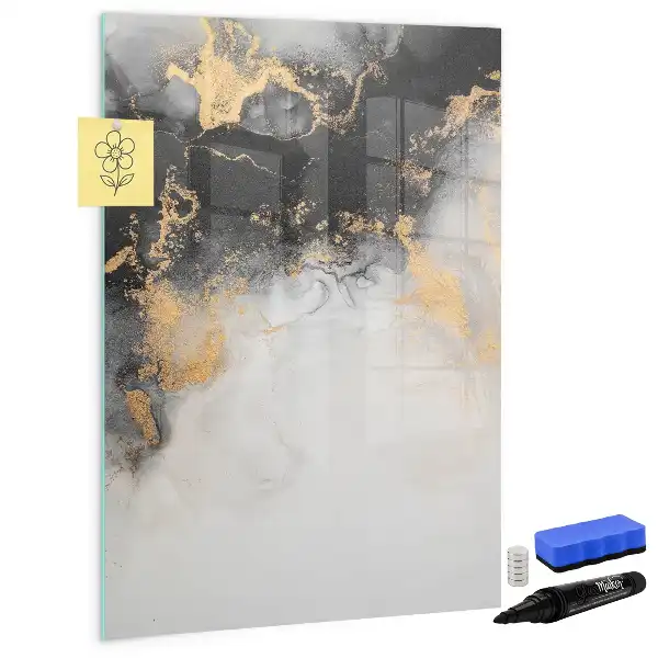 Magnetisk whiteboard med marmorabstraktion
