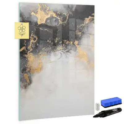 Magnetisk whiteboard med marmorabstraktion