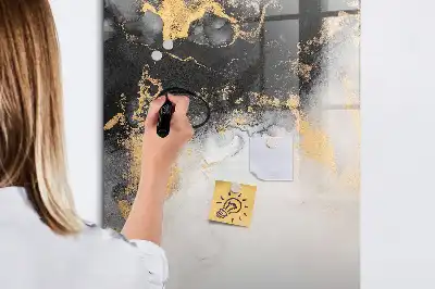 Magnetisk whiteboard med marmorabstraktion