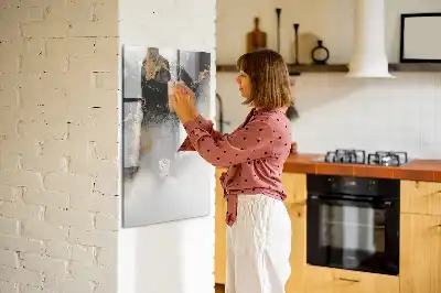 Magnetisk whiteboard med marmorabstraktion