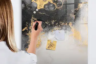 Magnetisk whiteboard med marmorabstraktion