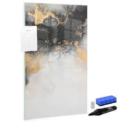 Magnetisk whiteboard med marmorabstraktion