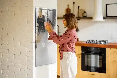 Magnetisk whiteboard med marmorabstraktion