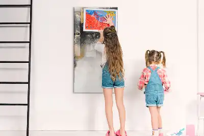 Magnetisk whiteboard med marmorabstraktion