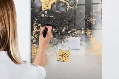 Magnetisk whiteboard med marmorabstraktion