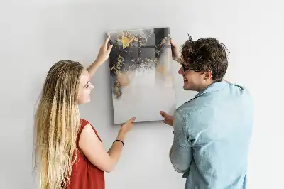 Magnetisk whiteboard med marmorabstraktion