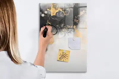 Magnetisk whiteboard med marmorabstraktion