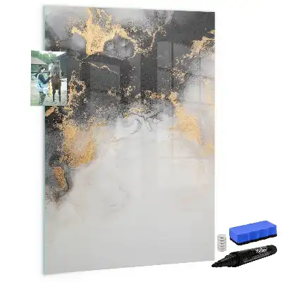 Magnetisk whiteboard med marmorabstraktion